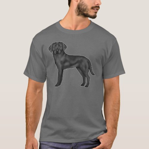 Black Labrador Retriever Dog Black Lab Artwork T_Shirt
