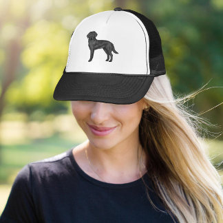 Black Labrador Retriever Dog Black Lab Drawing Trucker Hat