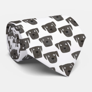 Black Labrador Retriever Dog Cute Pattern Neck Tie
