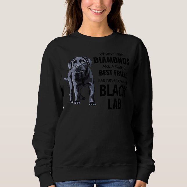 Black Labrador Retriever Dog Lab Owner Puppy Train Sweatshirt (Front)