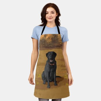 Black Labrador Retriever Dog Lover Gift Apron by Fun_Forest at Zazzle