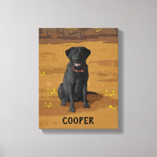 Black Labrador Retriever Dog Lover Gift Canvas Print