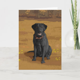 Black Labrador Retriever Dog Lover Gift Card