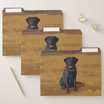 Black Labrador Retriever Dog Lover Gift File Folder by Fun_Forest at Zazzle