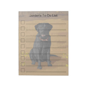 Black Labrador Retriever Dog Lover Gift Notepad