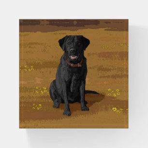 Black Labrador Retriever Dog Lover Gift Paperweight