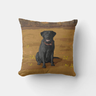 Black Labrador Retriever Dog Lover Gift Throw Pillow