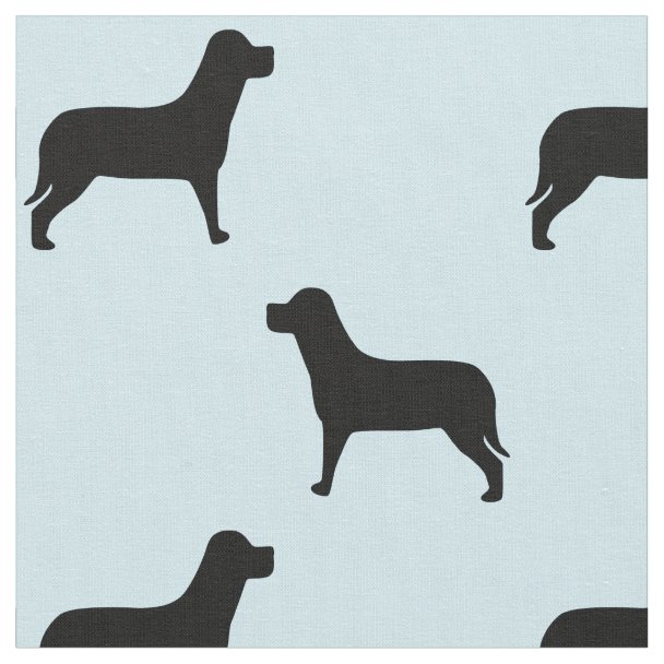 Labrador Dog Black Pattern Fabric | Zazzle.com