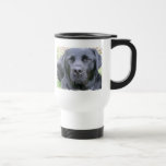 Black Labrador Retriever Dog Plastic Travel Mug