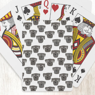 Black Labrador Retriever Dog Poker Cards