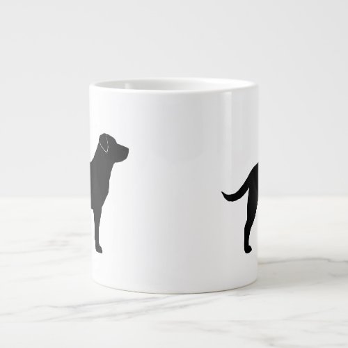 Black Labrador Retriever Dog Silhouettes Large Coffee Mug