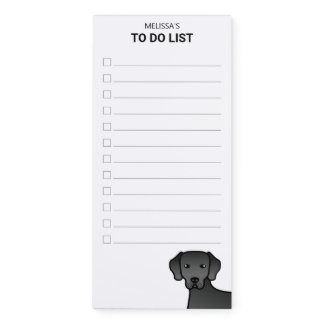 Black Labrador Retriever Dog To Do List &amp; Name Magnetic Notepad