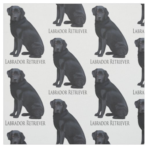 Black Labrador Retriever Fabric