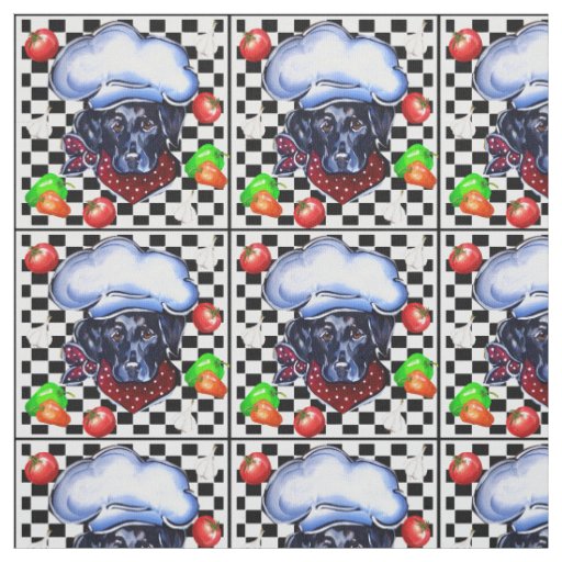 Black Labrador Retriever Fabric