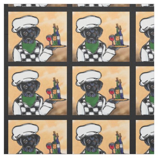 Black Labrador Retriever Fabric
