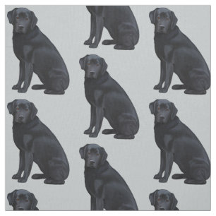 Black Labrador Retriever Fabric