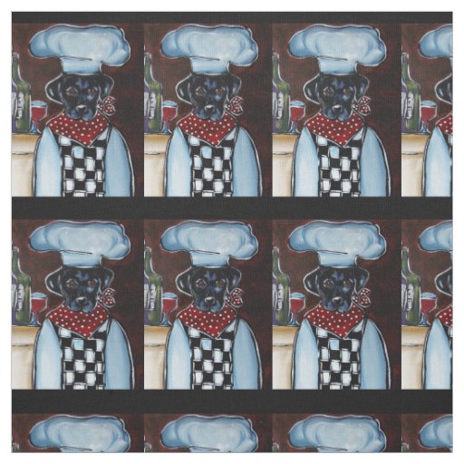 Black Labrador Retriever Fabric