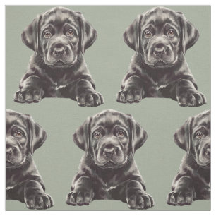 Black Labrador Retriever Fabric