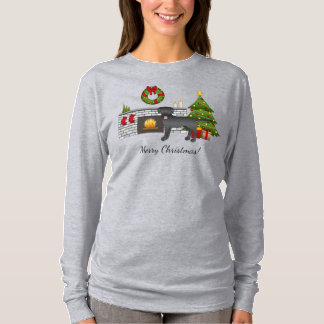 Black Labrador Retriever - Festive Christmas Room T-Shirt