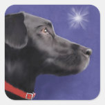 Black Labrador Retriever Holiday Sticker at Zazzle
