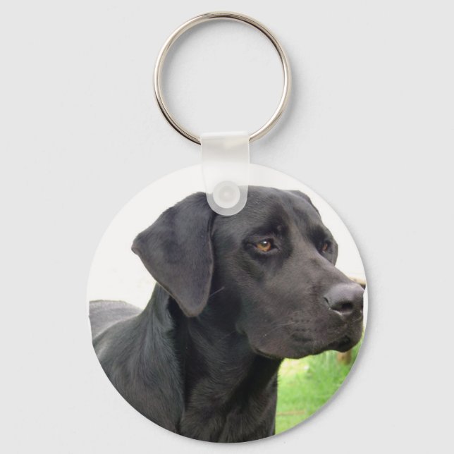 Black Labrador Retriever Keychain (Front)