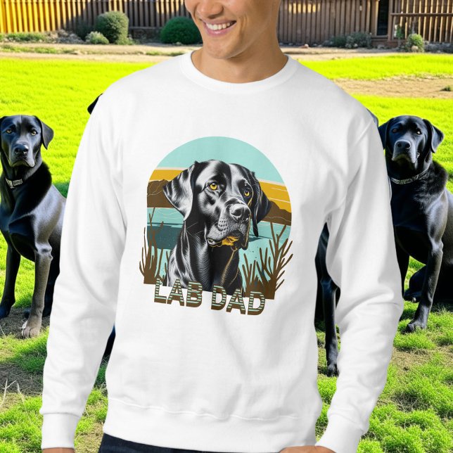 Black Labrador Retriever | Lab Dad Sweatshirt (Creator Uploaded)