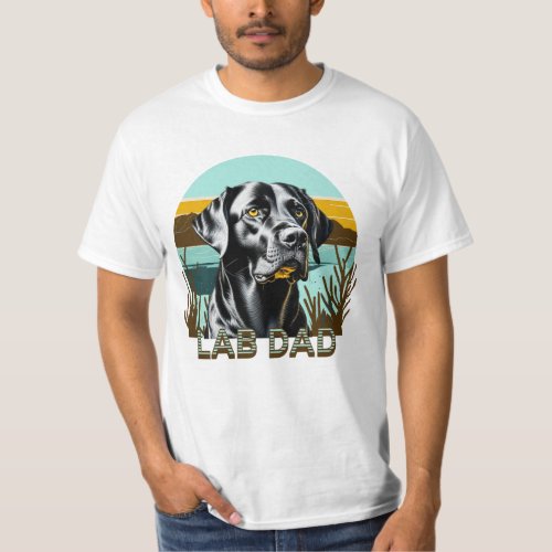 Black Labrador Retriever  Lab Dad T_Shirt