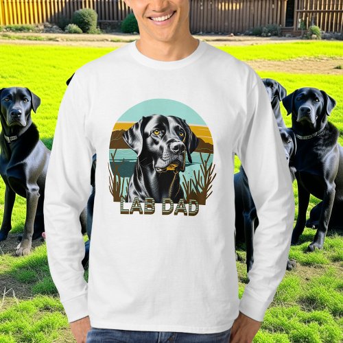 Black Labrador Retriever  Lab Dad T_Shirt