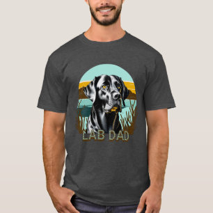 Black Labrador Retriever Lab Dad T-Shirt