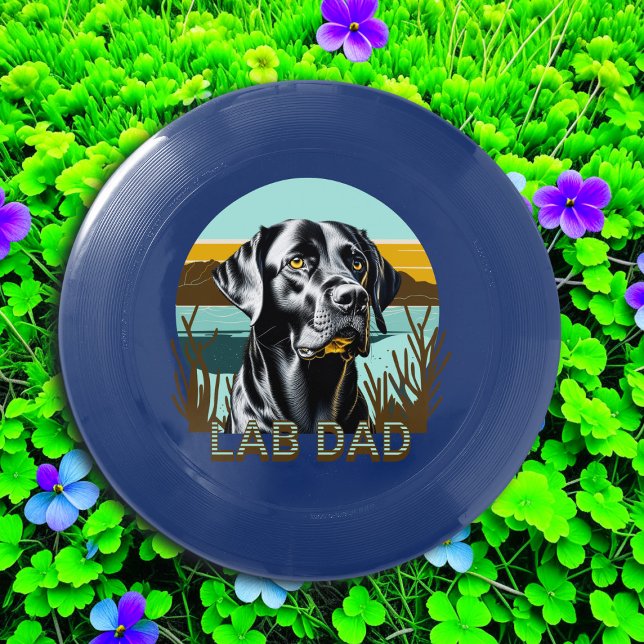 Black Labrador Retriever | Lab Dad Wham-O Frisbee (Creator Uploaded)