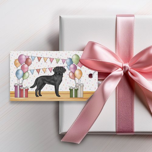 Black Labrador Retriever Lab Dog Colorful Birthday Gift Tags