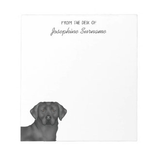 Black Labrador Retriever Lab Dog Personalized Name Notepad