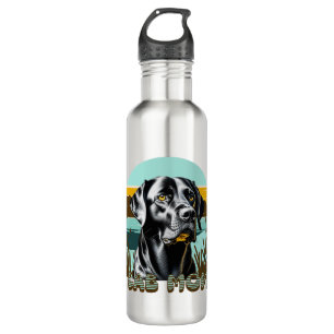 Black Labrador Retriever   Lab Mom Stainless Steel Water Bottle