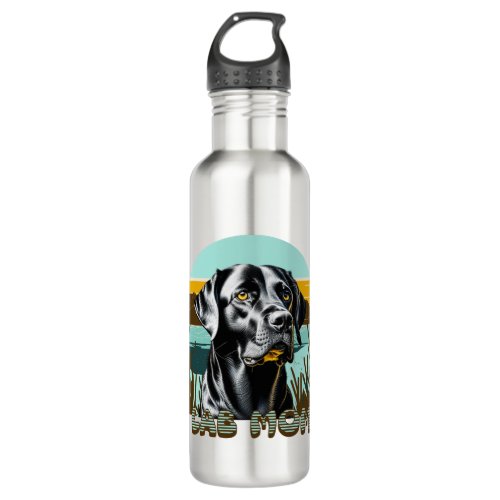 Black Labrador Retriever  Lab Mom Stainless Steel Water Bottle