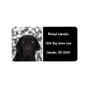 Black Labrador Retriever Label