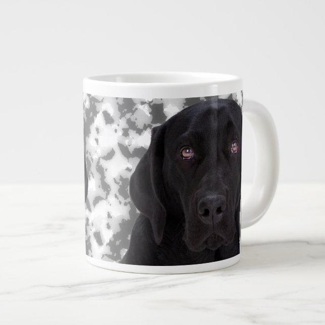 Black Labrador Retriever Large Coffee Mug (Front Right)