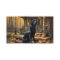 Black Labrador Retriever Log Cabin Autumn