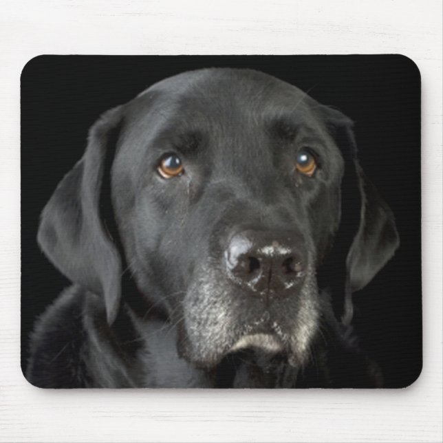 Black Labrador Retriever Mousepad (Front)