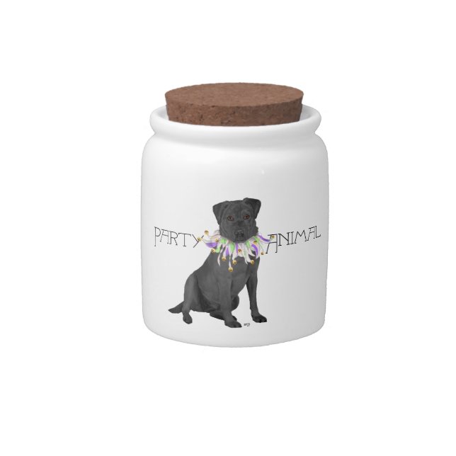 Black Labrador Retriever Party Candy Jar (Front)