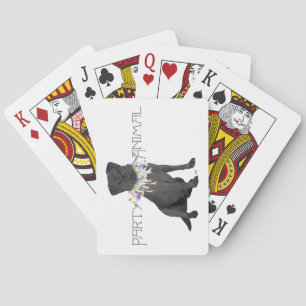 Black Labrador Retriever Party Poker Cards