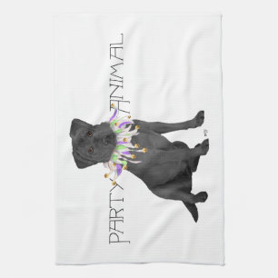 Black Labrador Retriever Party Towel