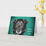 Black Labrador Retriever Personalize Birthday Card