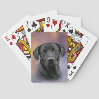 Black Labrador Retriever Poker Cards