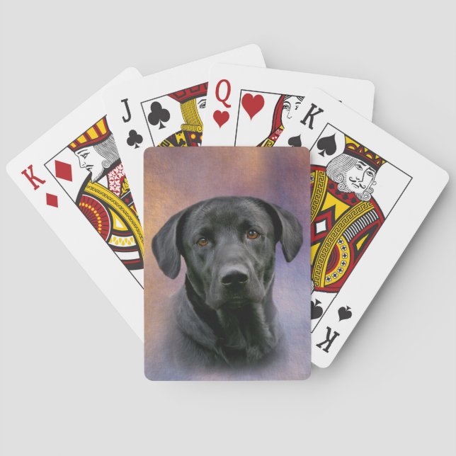 Black Labrador Retriever Poker Cards (Back)