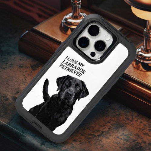 Black Labrador Retriever Portrait iPhone 15 Pro Case