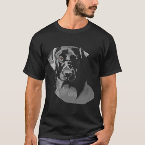 Black Labrador Retriever Portrait T_Shirt