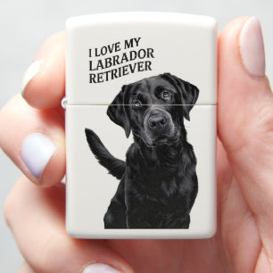 Black Labrador Retriever Portrait Zippo Lighter