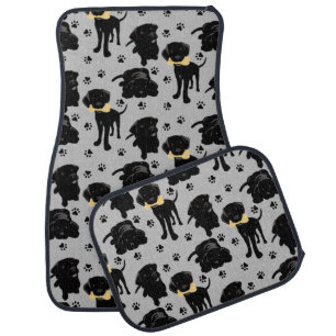 Black Labrador Retriever Puppies Car Floor Mat