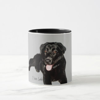 Black Labrador Retriever Puppy Mug