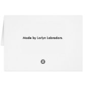 Black Labrador Retriever Puppy on a Blank Card (Back Horizontal)